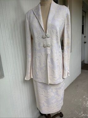 St. John evening Winter White suit vintage